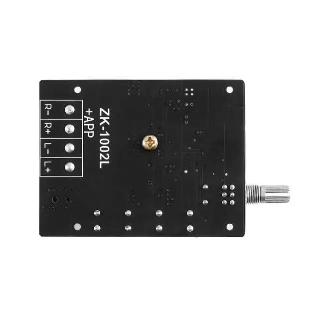 Alt view image 4 of 6 - ZK-1002L Mini Amplifier Board Bluetooth-Compatible 2X100W Digital Amplifier Module Board 2.0 Stereo with Knob Volume Switch