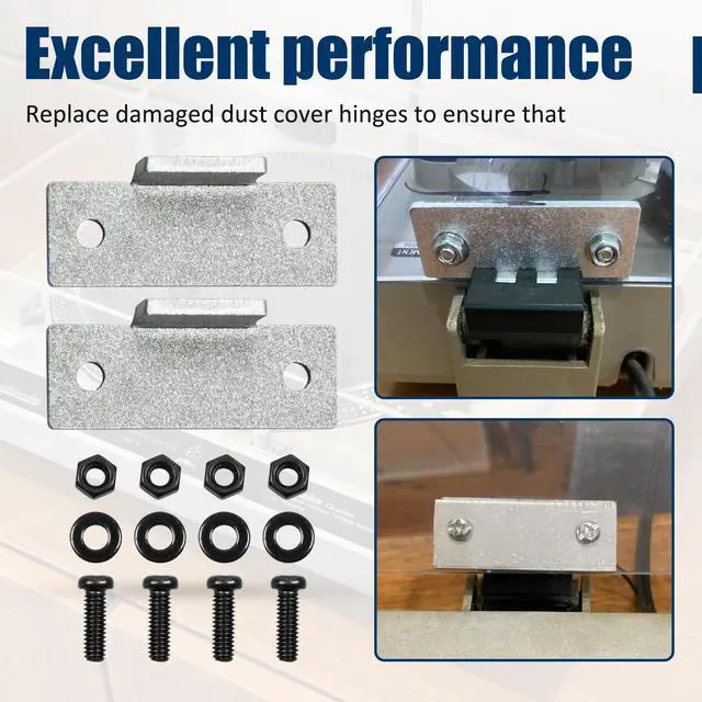 Alt view image 3 of 6 - Dust Cover Hinge Repair Kit Compatible with Technics Turntables SL-D2 3200 B2 Q2 D3 1 Pair