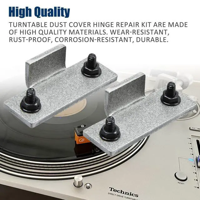 Alt view image 5 of 6 - Dust Cover Hinge Repair Kit Compatible with Technics Turntables SL-D2 3200 B2 Q2 D3 1 Pair