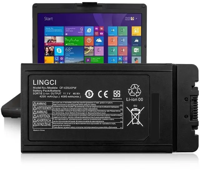 Main image of CF54 Battery, CF-VZSU0PW CF-VZSU0PR, Battery Replacement Pack for Panasonic TOUGHBOOK CF54 CF-54 Mk1 Series 54 Gloved Multi Touch 54 Prime 11.1V 46Wh 4200mAh Li-Polymer