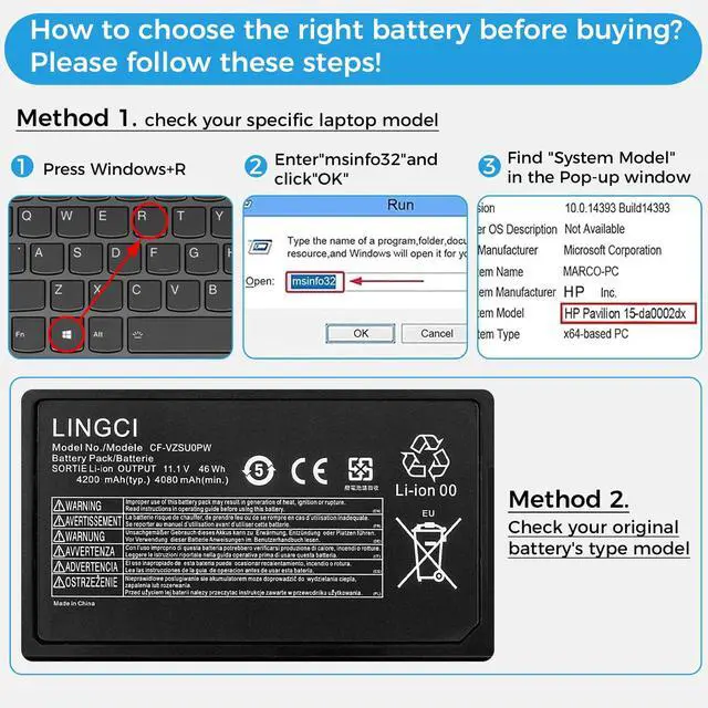 Alt view image 6 of 6 - CF54 Battery, CF-VZSU0PW CF-VZSU0PR, Battery Replacement Pack for Panasonic TOUGHBOOK CF54 CF-54 Mk1 Series 54 Gloved Multi Touch 54 Prime 11.1V 46Wh 4200mAh Li-Polymer