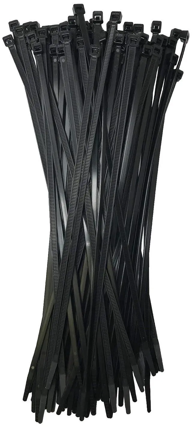 Alt view image 2 of 7 - Extreme Cold Weather Black 11" Inch Cable Zip Ties 50 Pounds Tensile Strength UV Resistant Wire Wrap - 100 Pack - Made in USA