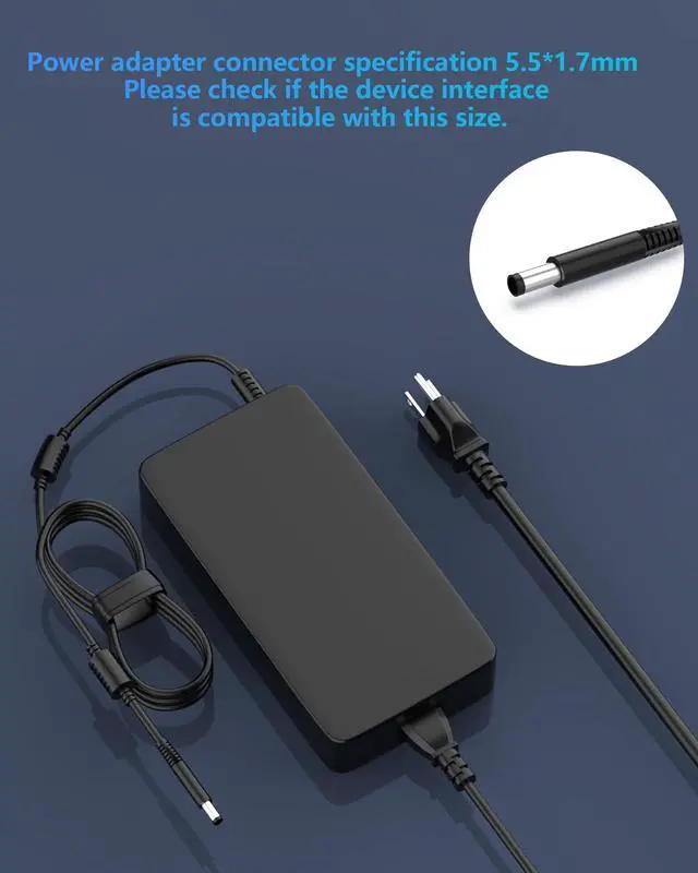 Alt view image 2 of 6 - 330W Laptop Charger Compatible with Acer Predator Helios 18 16 15 300 500 700 PHN18-71 PH18-72 PHN16-71 Laptop Power Supply Adapter Cord