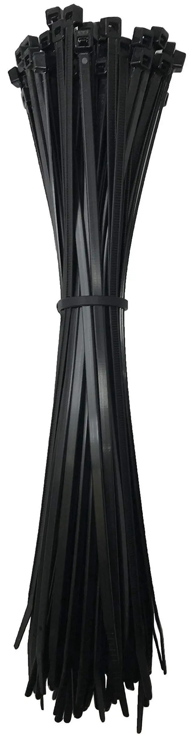 Alt view image 7 of 7 - Extreme Cold Weather Black 11" Inch Cable Zip Ties 50 Pounds Tensile Strength UV Resistant Wire Wrap - 100 Pack - Made in USA