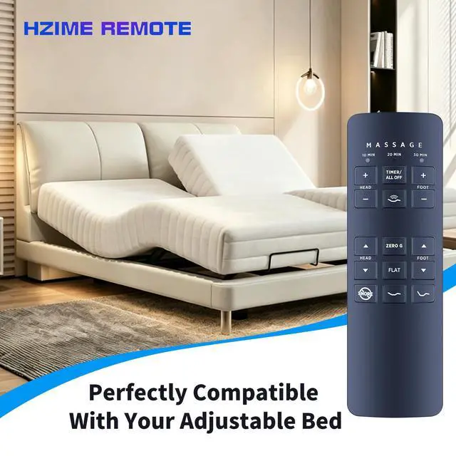 Alt view image 2 of 6 - Replace Remote for Beautyrest SmartMotion 3.0 Adjustable Bed Base RF258C | JLDK.28.01.02