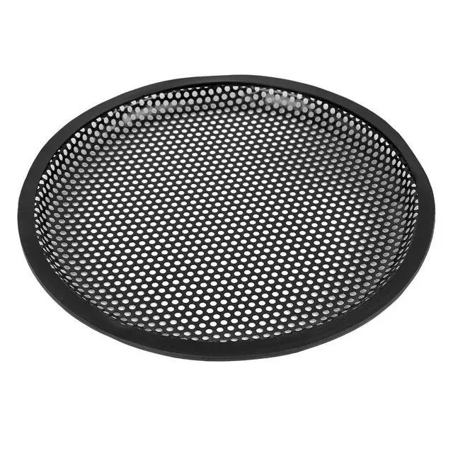 Alt view image 6 of 7 - 10 Inch Car Audio Speaker Subwoofer Waffle Grill Cover Protector | Universal, with Rubber Edge and Clips, Metal