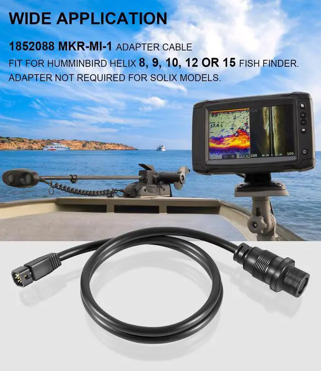 Alt view image 2 of 6 - 1852088 MKR-MI-1 Adapter Cable Compatible with Humminbird Helix 8, 9, 10, 12 or 15 Fish Finder