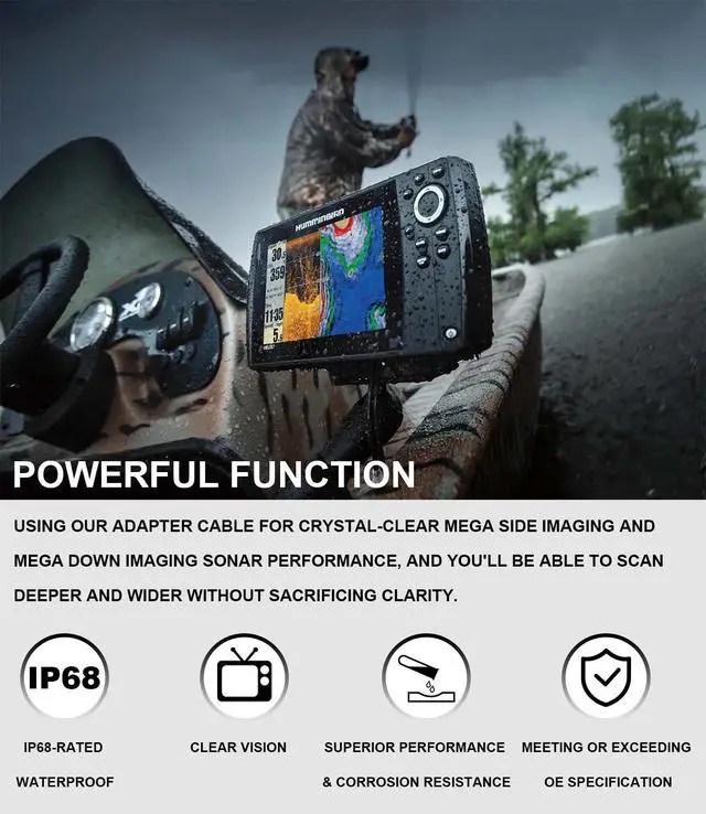Alt view image 3 of 6 - 1852088 MKR-MI-1 Adapter Cable Compatible with Humminbird Helix 8, 9, 10, 12 or 15 Fish Finder