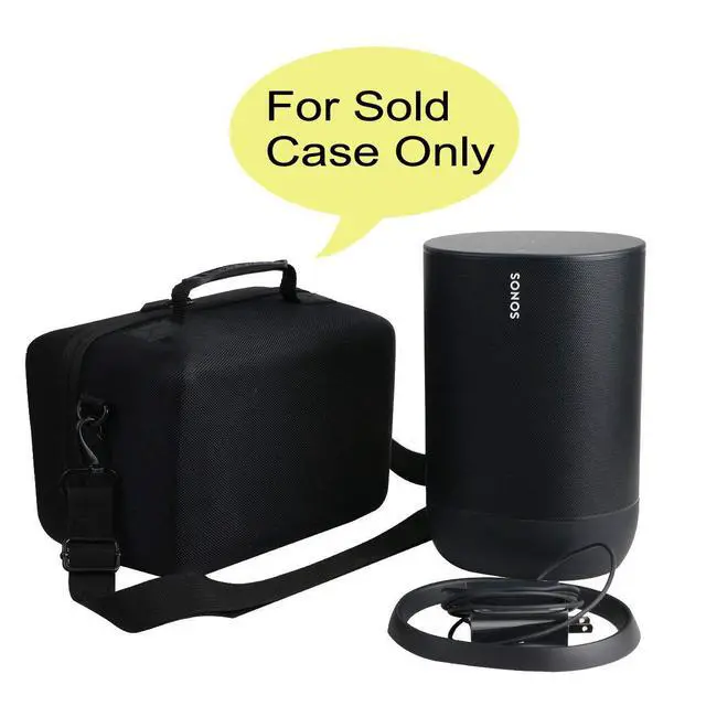 Alt view image 2 of 6 - Hard Travel Case for Sonos Move Speaker and Charging Dock | Portable Travel Bag Replacement with Detachable Shoulder Strap and Handle, Shockproof EVA Shell and Soft Lining