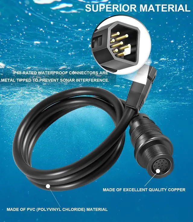 Alt view image 4 of 6 - 1852088 MKR-MI-1 Adapter Cable Compatible with Humminbird Helix 8, 9, 10, 12 or 15 Fish Finder