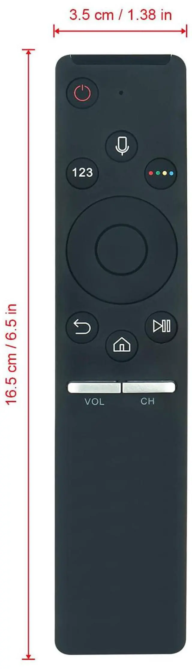 Alt view image 4 of 6 - Replaced Voice Smart TV Remote fit for Samsung TV TM1750A UN55MU6300FXZA | UN75MU6300FXZA UN65MU6300FXZA UN55MU6300FXZA UN50MU6300FXZA UN75MU9000FXZA UN65MU9000FXZA UN55MU9000FXZA UN43MU6300FXZA