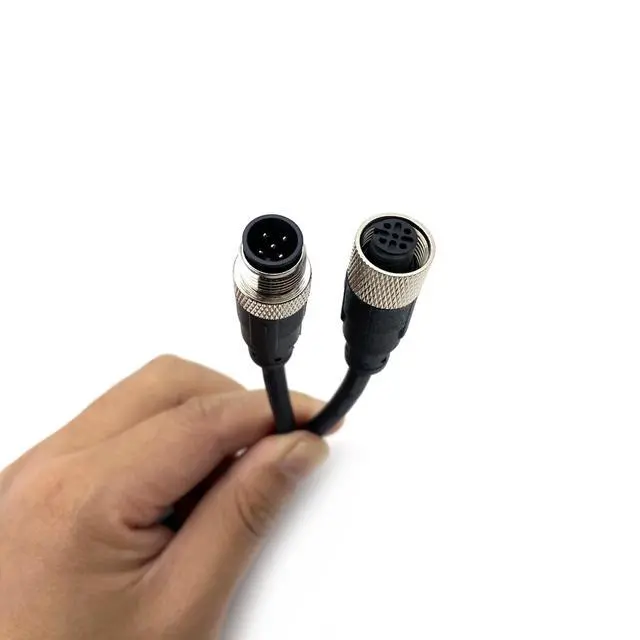 Alt view image 4 of 6 - 16.4ft M12 5 Pins Male to Female Connector Cable, A Code Straight Profibus Cable Female to Male Electrical PVC Sensors Cable Industrial Molded Cable for Fieldbus Module AWG22 125V 4A (5 Meter)