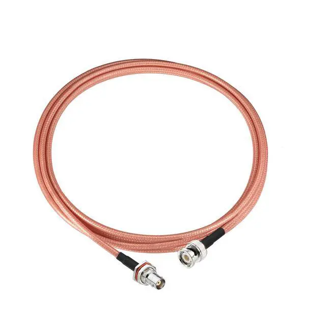 Alt view image 2 of 4 - BNC Female Bulkhead to BNC Male Low Loss RG400 Coax Cable 9.8ft | for CB VHF UHF Ham Radio, Scanner Antenna, Oscilloscope, Wireless Microphone System