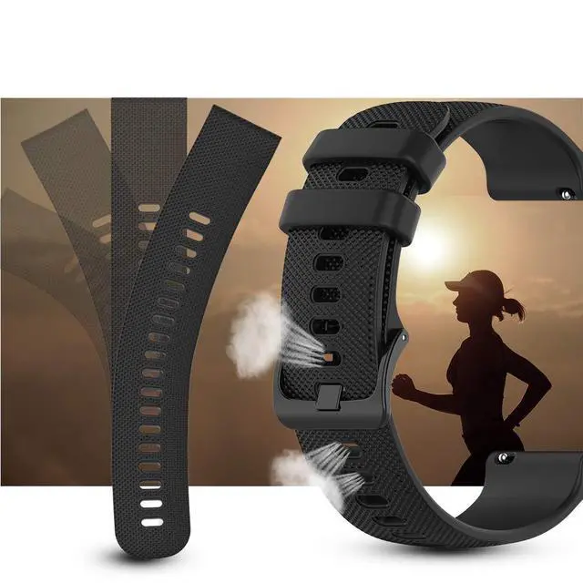 Alt view image 7 of 7 - 6pack Bands Compatible with IP67 Waterproof Sports Tracker Watch Replacement Soft Straps Silicone Watch Band Strap with Quick Release Pins for IP67 Fitness Watch Activity Tracker