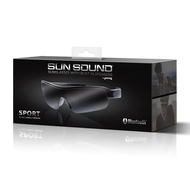 Alt view image 2 of 6 - Sun & Sound Smart Sunglasses Combine On Trend Classic Sunglasses with UV400 Protective Lenses and Built-In Bluetooth Premium Open Ear Speakers for Hands Free Communication - (SM-MED) SPORT/BLACK