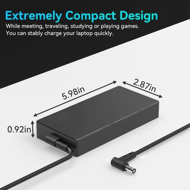 Alt view image 5 of 5 - 180W Laptop Charger Compatible with Asus Rog Zephyrus G14 GA401 G15 GA502 GA503 GM501 GU502,S GX531 GX701,Tuf F15 F17 A17 A15 FX505 FX506 FX706 FA706 FA506 Zenbook UX8402 6.0x3.7mm Power Cord