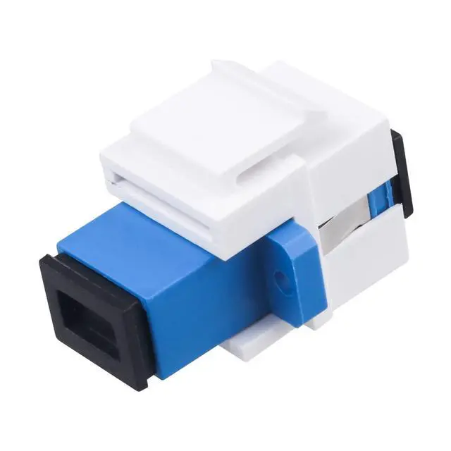 Alt view image 2 of 6 - 25-Pack SC/UPC Fiber Optic Coupler Keystone Jack Modular for Patch Panels and Wall Plates Fiber Optic Cable Adapter SC Singlemode