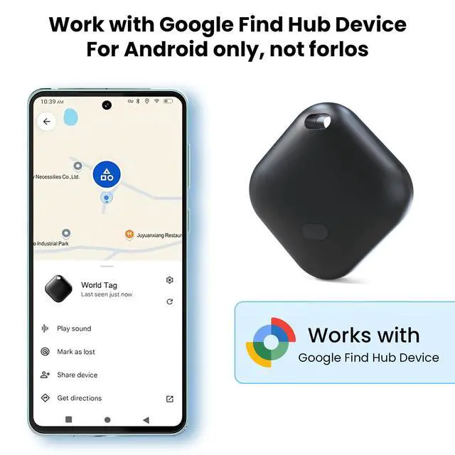Alt view image 4 of 7 - Android Tracker Tags 4 Pack, Bluetooth Tracker Works with Google Find Hub, Android Only, Replaceable Battery, Water-Resistant Smart Tag Item Finder for Keys, Wallet, Luggage, Backpack