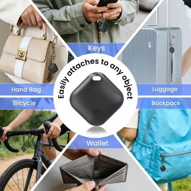 Alt view image 2 of 7 - Android Tracker Tags 4 Pack, Bluetooth Tracker Works with Google Find Hub, Android Only, Replaceable Battery, Water-Resistant Smart Tag Item Finder for Keys, Wallet, Luggage, Backpack