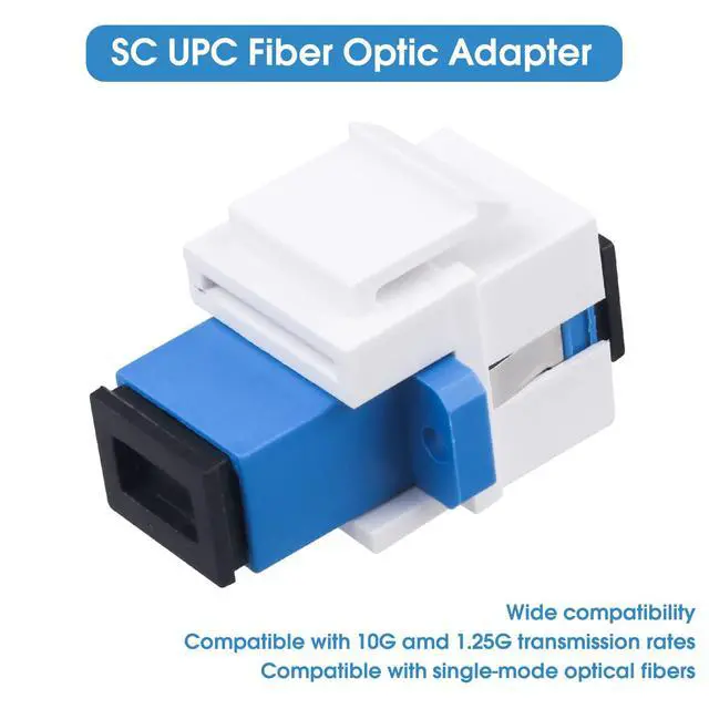 Alt view image 4 of 6 - 25-Pack SC/UPC Fiber Optic Coupler Keystone Jack Modular for Patch Panels and Wall Plates Fiber Optic Cable Adapter SC Singlemode
