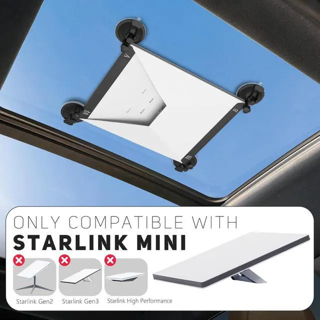 Alt view image 4 of 6 - Starlink Mini Mount, Starlink Mini Accessory for Car Sunroofs or Windows, Secure Satellite Mounting Kit with Strong Grip for RVs, Boats and Road Trips, Stable Signal Performance,Black