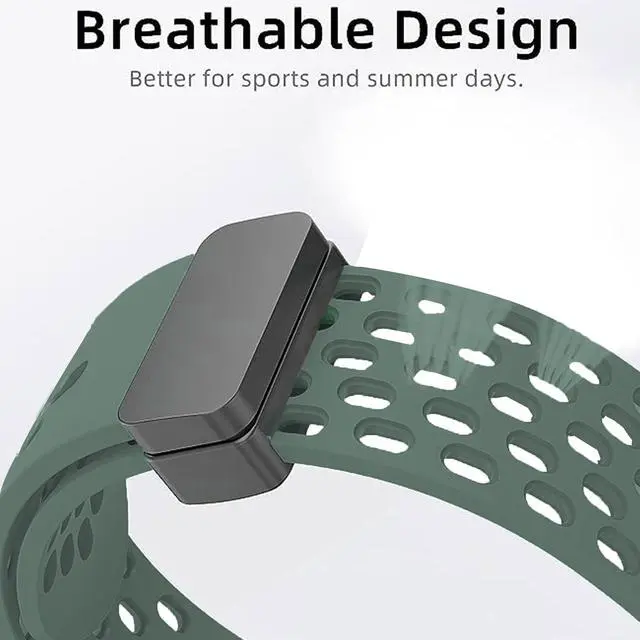 Alt view image 5 of 6 - Compatible with Embr Wave 2 Band, Breathable Soft Silicone Magnetic Butterfly Clousure Sport Replacemet Band Straps Compatible for Embr Wave 2 Thermal Wristband