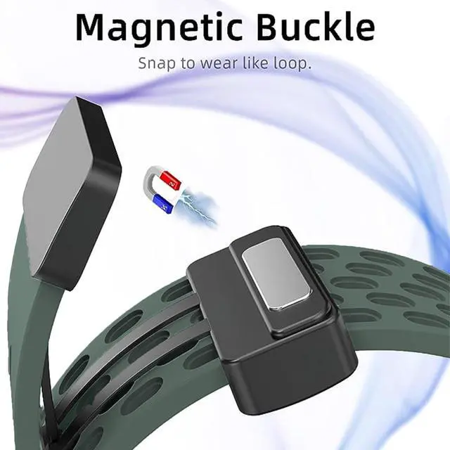 Alt view image 4 of 6 - Compatible with Embr Wave 2 Band, Breathable Soft Silicone Magnetic Butterfly Clousure Sport Replacemet Band Straps Compatible for Embr Wave 2 Thermal Wristband