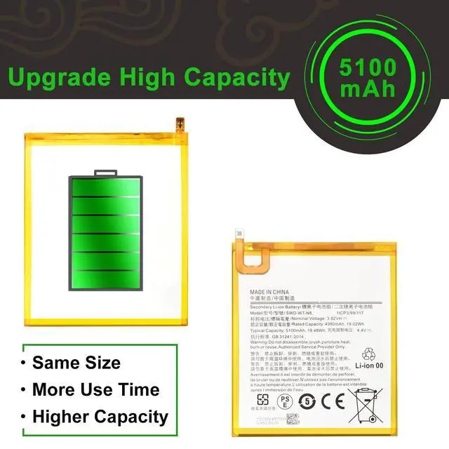 Alt view image 4 of 7 - Replacement Battery Scud-WT-N8 for Samsung Galaxy Tab A 8.0 2019 SM-T290 SM-T295 SM-T290N SM-T295N Battery with Adhesive Tape Tool Repair Kit