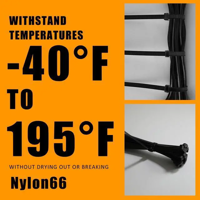 Alt view image 3 of 6 - UltraHeavy Duty 250Pounds Tensile Strength12 Inchx0.48 Inch 250 pcs, Black Zip Ties for indoor and outdoor use, Industrial Multi-Purpose UV Resistant, Wide and Thick Zip Ties by