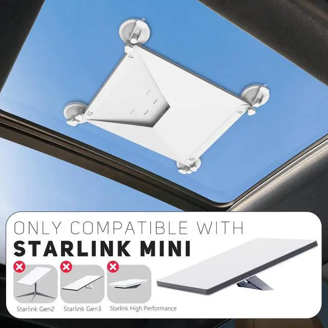 Alt view image 4 of 6 - Starlink Mini Mount, Starlink Mini Accessory for Car Sunroofs or Windows, Secure Satellite Mounting Kit with Strong Grip for RVs, Boats and Road Trips, Stable Signal Performance, White