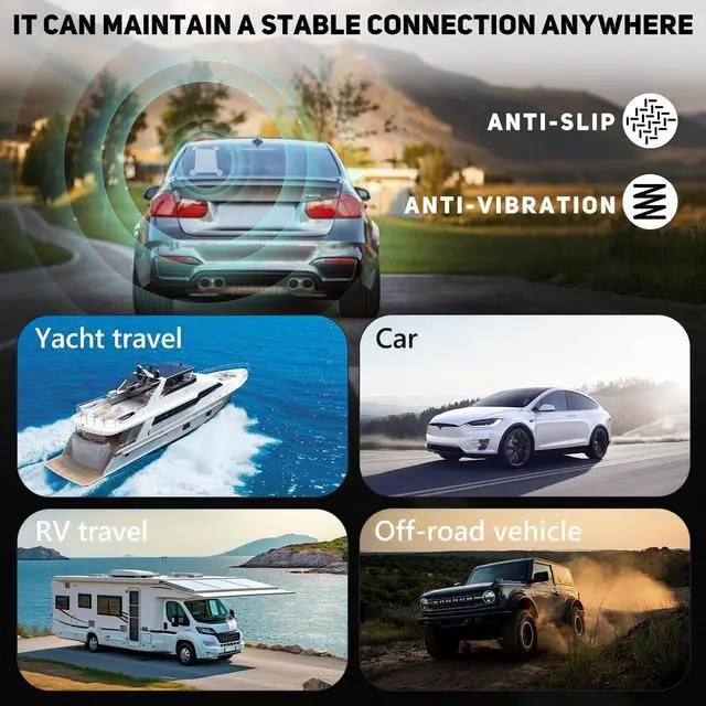 Alt view image 6 of 6 - Starlink Mini Mount, Starlink Mini Accessory for Car Sunroofs or Windows, Secure Satellite Mounting Kit with Strong Grip for RVs, Boats and Road Trips, Stable Signal Performance, White
