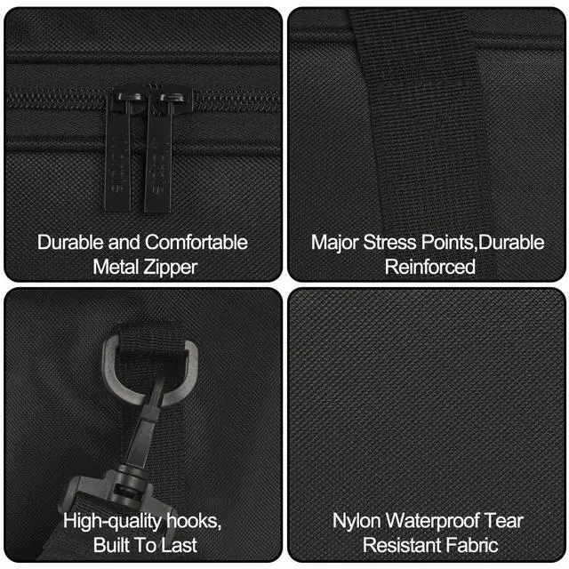 Alt view image 4 of 5 - Travel Case with Shoulder Strap for Boombox 3/2/1 Portable Waterproof Lightweight Speaker Carrying Storage Holder with Zipper Mesh Bag for Charger Adapter (Black)
