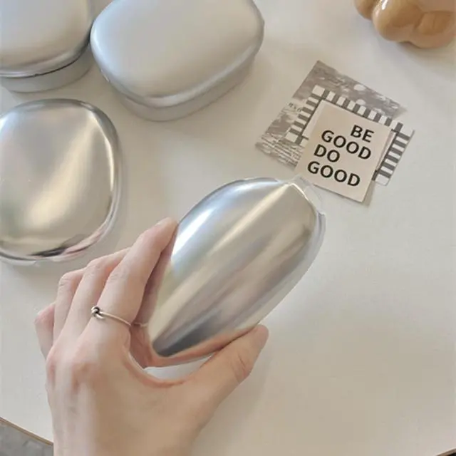 Alt view image 3 of 6 - Electroplated Silver Case for AirPods Max Headphones,Soft Skin Anti-Scratch for Women Men,Protective Cover for AirPods Max