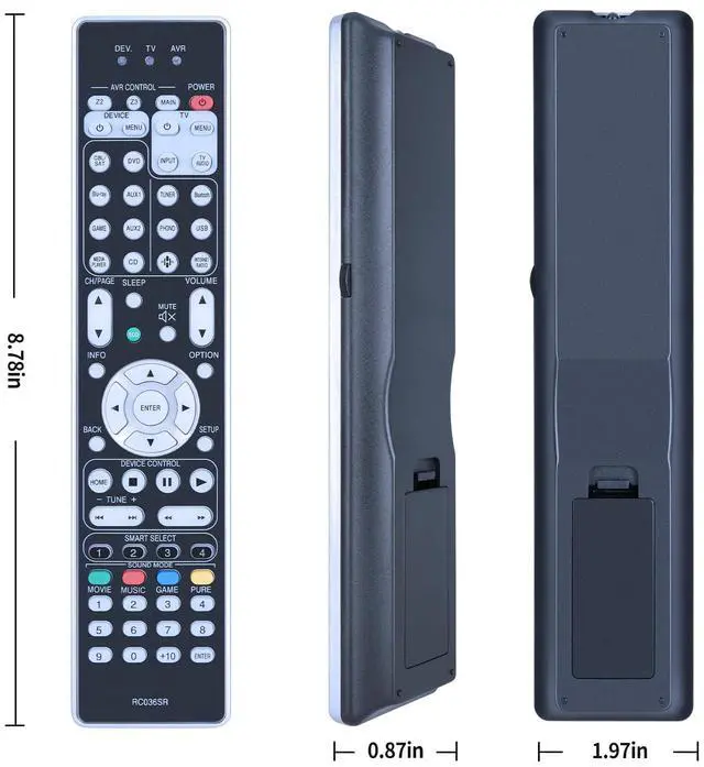 Alt view image 7 of 7 - RC036SR New Replacement Remote Control for Marantz AV Receiver SR7012 SR7013
