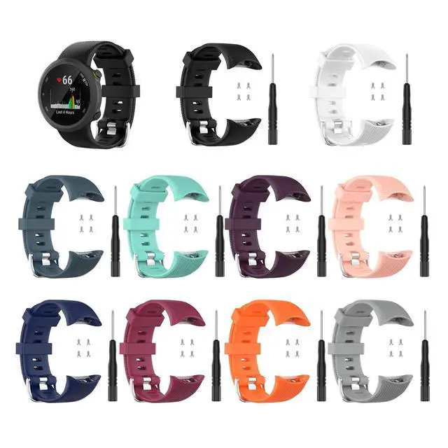 Alt view image 2 of 7 - Silicone Wristband Replacement WatchBand Strap for Garmin Forerunner 45/Forerunner 45s Smartwatch