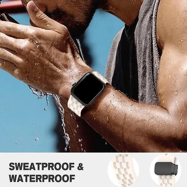 Alt view image 2 of 6 - Compatible with Embr Wave 2 Band, Breathable Soft Silicone Magnetic Butterfly Clousure Sport Replacemet Band Straps Compatible for Embr Wave 2 Thermal Wristband