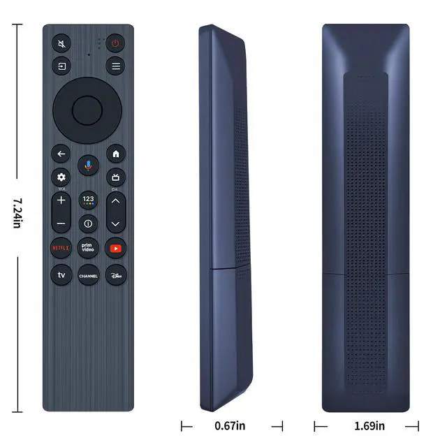 Alt view image 3 of 3 - RC923A Voice Replacement Remote for TCL 65 Inch Class T7 Series | Compatible Models: 2025 Model 55T7 65T7 75T7 85T7 RC813A, Voice Control, Easy Pairing, 6 Dedicated Shortcut Buttons