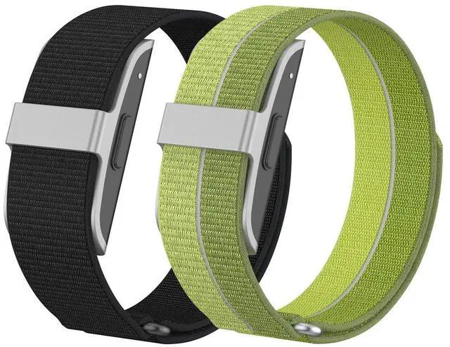 Main image of 2 Pack Nylon Band Compatible with Hume Band Replacement Strap, Two-Tone Soft Breathable Adjustable Wrist Band for Hume Health Band 1.0 Strap Women Men