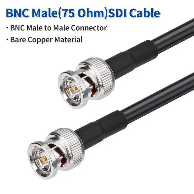 Alt view image 2 of 6 - SDI Cable 50ft 75 Ohm BNC Male to Male RG59 Precision Video Cable Supports HD-SDI/3G/6G-SDI/4K/8K CCTV Video Converter Audio Monitor Splitter