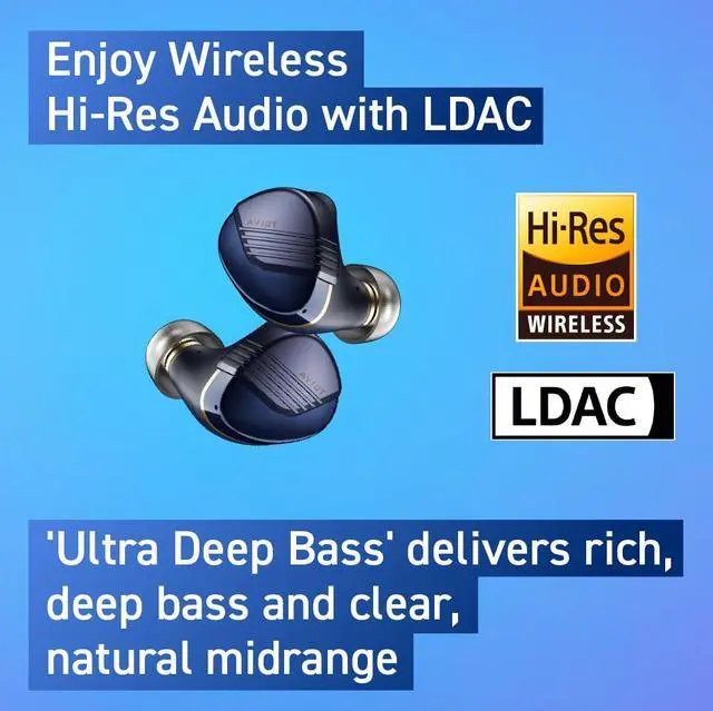 Alt view image 4 of 6 - TE-W1 Wireless Earbuds, Sound Coaxial 3D System, Adaptive Hybrid Noise Cancelling, High-Resolution Audio, LDAC Technology, Up to 50 Hours Playback, IPX4 Water Resistance (Dark Red)
