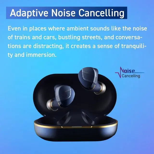 Alt view image 6 of 6 - TE-W1 Wireless Earbuds, Sound Coaxial 3D System, Adaptive Hybrid Noise Cancelling, High-Resolution Audio, LDAC Technology, Up to 50 Hours Playback, IPX4 Water Resistance (Dark Red)