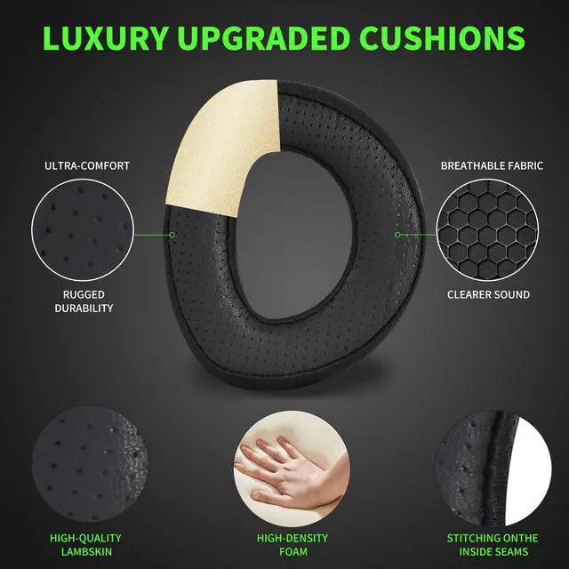 Alt view image 3 of 7 - Lambskin Earpads for Sennheiser HD700/HD 700 Headphones, Black | Perfect Fit, Simple Quick Install, Noise Isolation, Enhanced Durability, Ergonomic, Long Sessions, Memory Foam