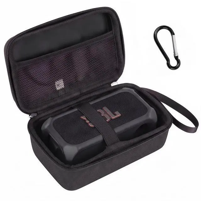 Main image of Travel Case for JBL Bandbox Solo Portable Bluetooth Speaker, Hard EVA Protective Box with Wrist Strap & Carabiner (Only Case) (Black)