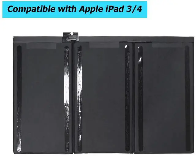 Alt view image 4 of 4 - A1389 Replacement Battery 616-0592, 616-0593, 616-0604 Battery Compatible with iPad 3 A1416, A1430 iPad 4 A1458, A1459, A1460