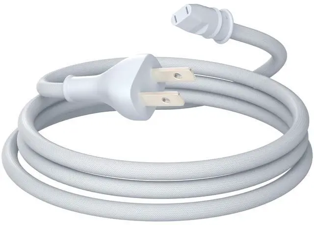 Main image of Power Cord for A1639 Homepod(1st Gen) Smart Speaker, 6ft/1.8m | US AC Power Cable 2-Prong Plug Male to Female Power Cord 622-00147, White, Not for HomePod 2(2nd Gen)