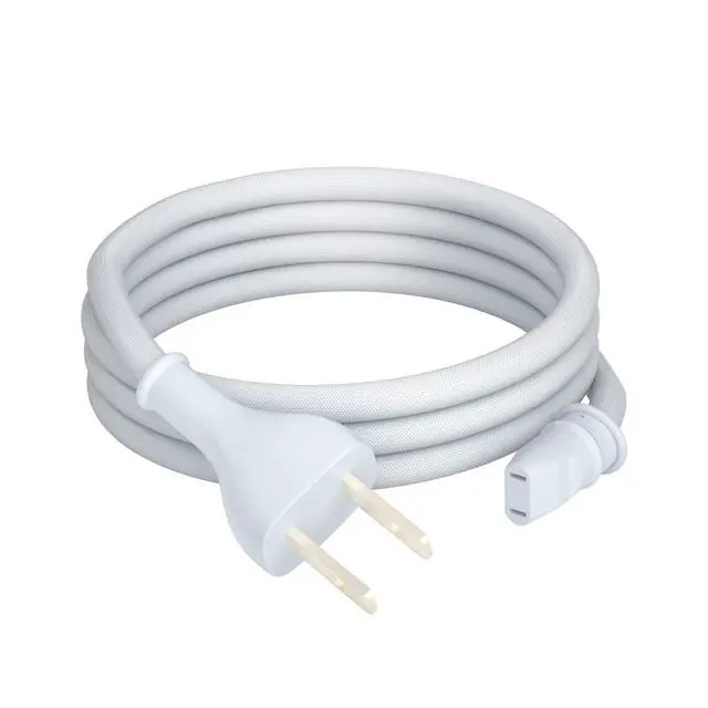 Alt view image 7 of 7 - Power Cord for A1639 Homepod(1st Gen) Smart Speaker, 6ft/1.8m | US AC Power Cable 2-Prong Plug Male to Female Power Cord 622-00147, White, Not for HomePod 2(2nd Gen)