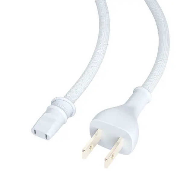 Alt view image 6 of 7 - Power Cord for A1639 Homepod(1st Gen) Smart Speaker, 6ft/1.8m | US AC Power Cable 2-Prong Plug Male to Female Power Cord 622-00147, White, Not for HomePod 2(2nd Gen)