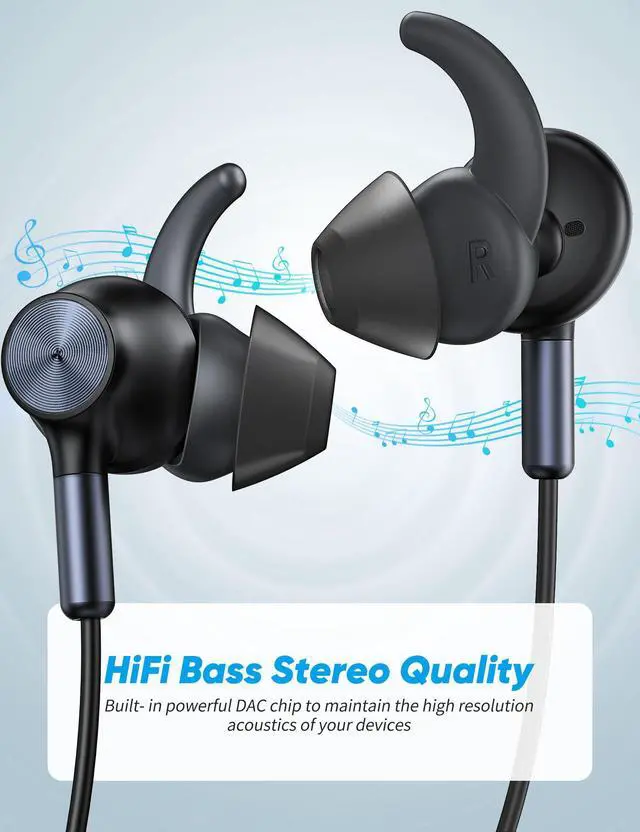 Alt view image 4 of 6 - USB Type C Headphone 5FT Wired Earbuds Anti-Loose Wingtip | Noise Canceling in-Ear Earphone with Mic for iPhone 17 Pro Max 16e 16 15 Plus School Corded Headset for Pixel 10 9 9a 8 7