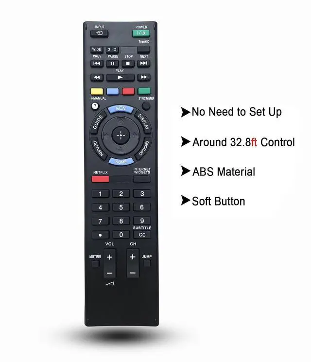 Alt view image 2 of 7 - Replacement Remote Control for Sony Bravia TV XBR-55HX950 KDL-55HX750 KDL-46HX850 KDL-46HX750 KDL-55HX850