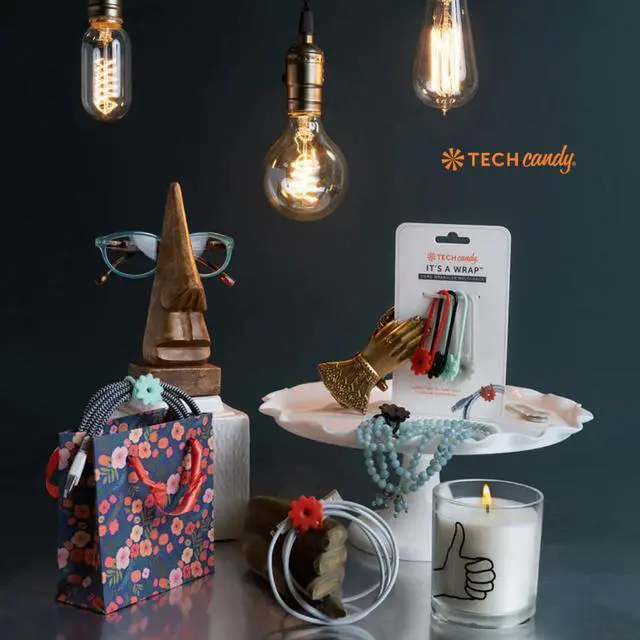 Alt view image 2 of 4 - It's a Wrap Cord Organizer Set- Comes with 4, Black, Red, Mint, & Gray, Cord Wrangler, Easy to Use, Cute, Compact & Portable, for Headphones, USB Cables, Chargers, Keep Cords Neat & Tidy